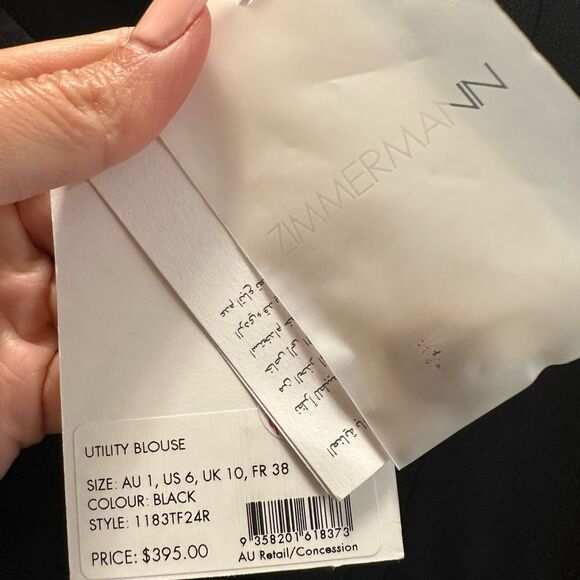 Authentic Zimmermann UTILITY BLOUSE - size 1AU/6US - Picture 7 of 7